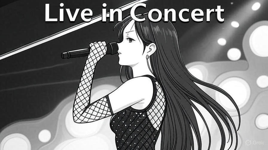 Dua Lipa singing “Tu Misterioso Alguien” by Miranda! at River Plate Argentina November 8 2025 anime style illustration